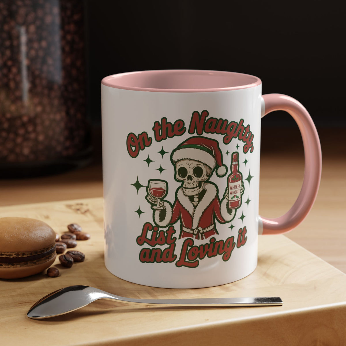 Coffee Mug 'On The Naughty List and Loving It' Christmas