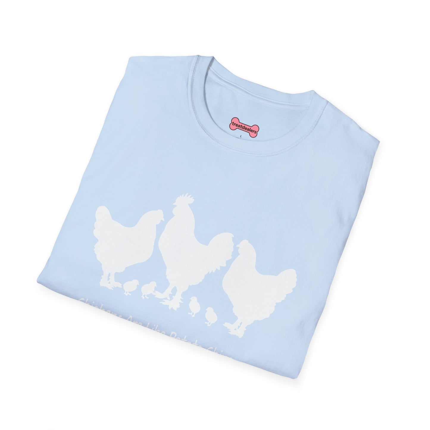 Unisex T-Shirt 'Chickens are like Potato Chips' Funny Shirt Chicken Lover Tee White