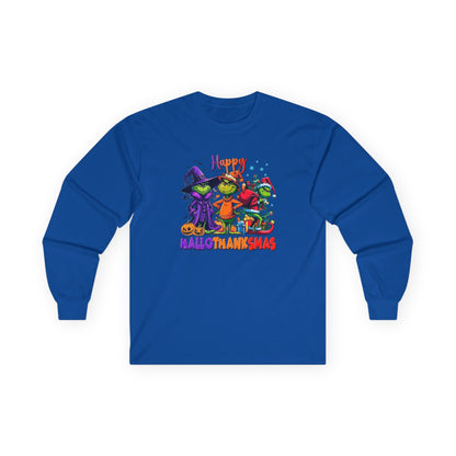 Long Sleeve: "Happy HalloThankMas'