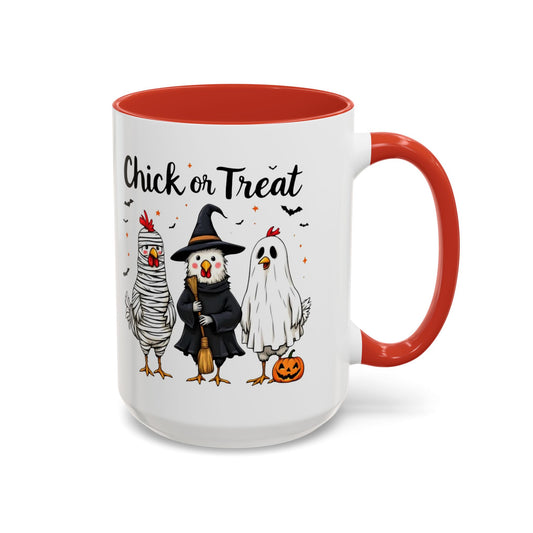 Coffee Tea Mug: Halloween "Chick or Treat" (11, 15oz)