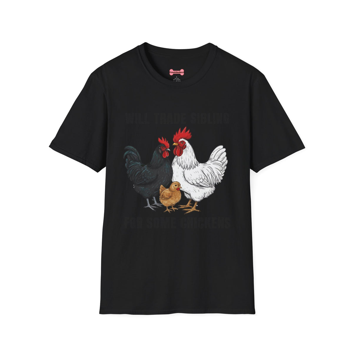 T-Shirt 'Will Trade Sibling For Some Chickens' Funny Shirt Chicken Lover Tee
