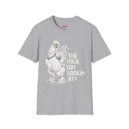 Funny Chicken Lover T-Shirt "The Fuck Are You Lookin' At?" Chicken Graphic Tee