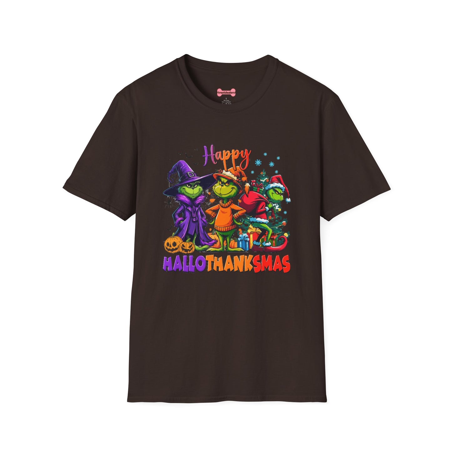 T-Shirt: "Happy Hallothanksmas"