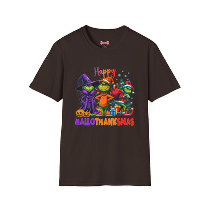T-Shirt: "Happy Hallothanksmas"