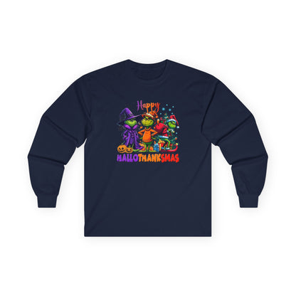 Long Sleeve: "Happy HalloThankMas'