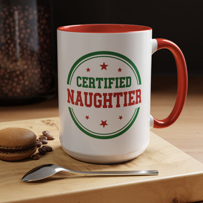 Mug 'Certified Naughtier' Christmas (11oz/15oz)