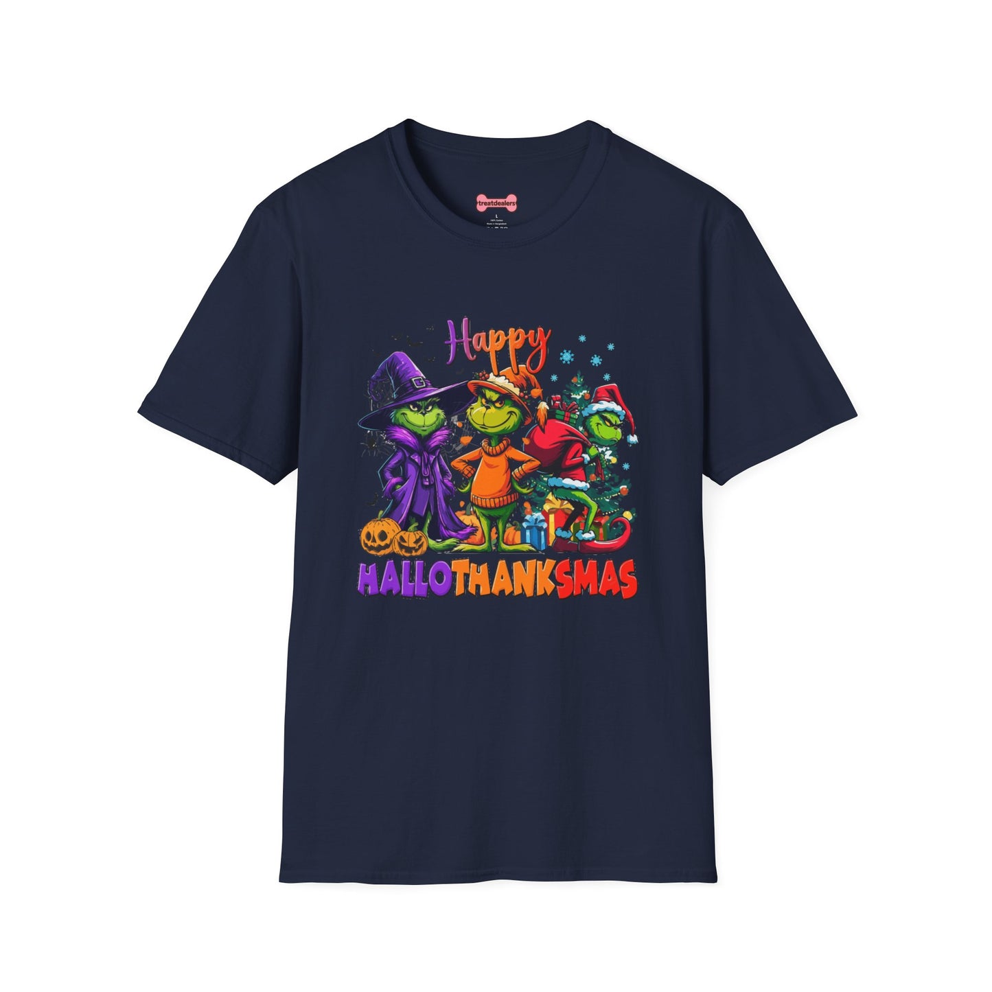 T-Shirt: "Happy Hallothanksmas"