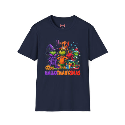 T-Shirt: "Happy Hallothanksmas"