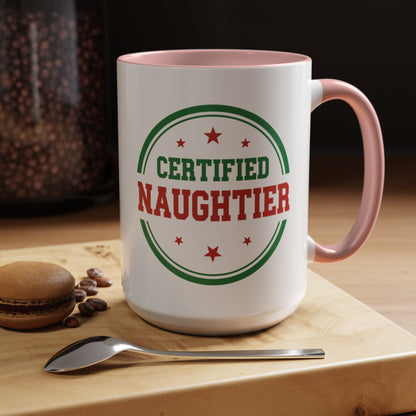 Mug 'Certified Naughtier' Christmas (11oz/15oz)