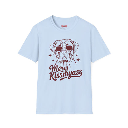 Christmas Unisex T-Shirt 'Merry KissMyAss' Funny Holiday Tee Shirt