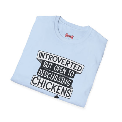 T-Shirt 'Introverted But Open to Discussing Chickens' Funny Shirt chickens Lover Tee