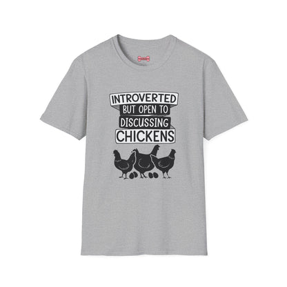 T-Shirt 'Introverted But Open to Discussing Chickens' Funny Shirt chickens Lover Tee