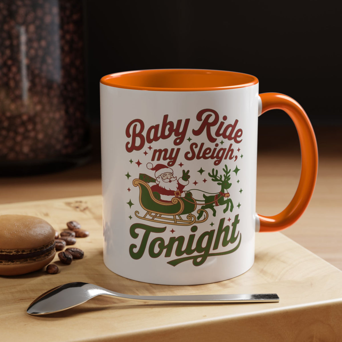 Mug  'Baby ride my sleigh tonight' Christmas (11oz/15oz)