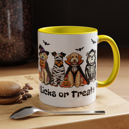 Coffee/Tea Mug - Spooky Halloween "Licks or Treat" (11, 15oz)