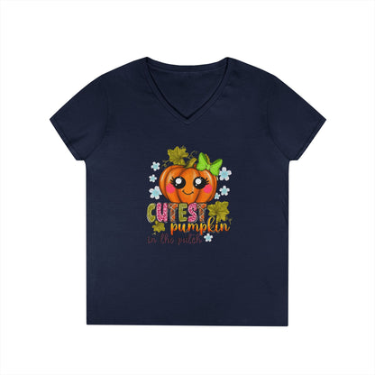 "Cutest Pumpkin in the Patch" V-Neck T-Shirt