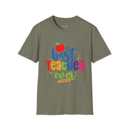 T-Shirt: "Best Teacher Ever" Teacher Appreciation Gift, Thank You Teacher Tee,