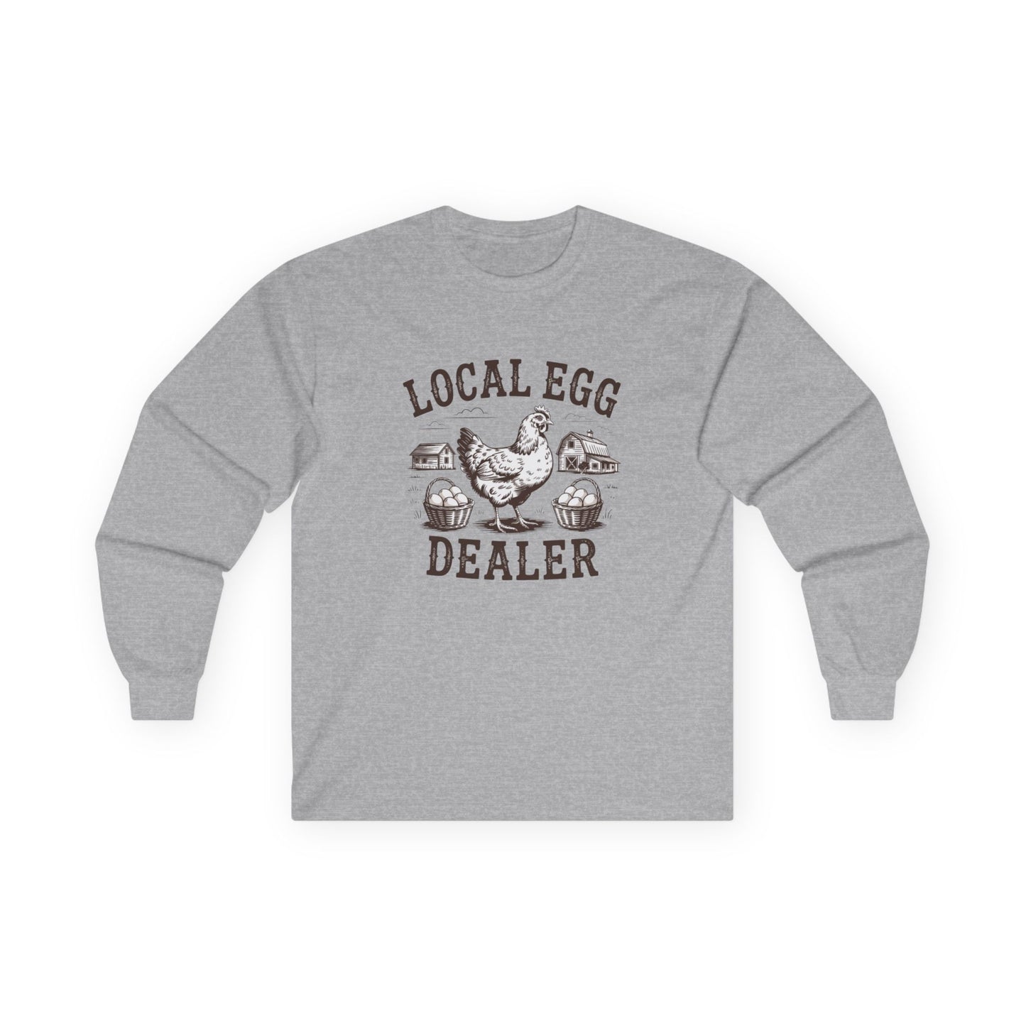 "Local Egg Dealer" Funny Chicken Long-Sleeve Shirt