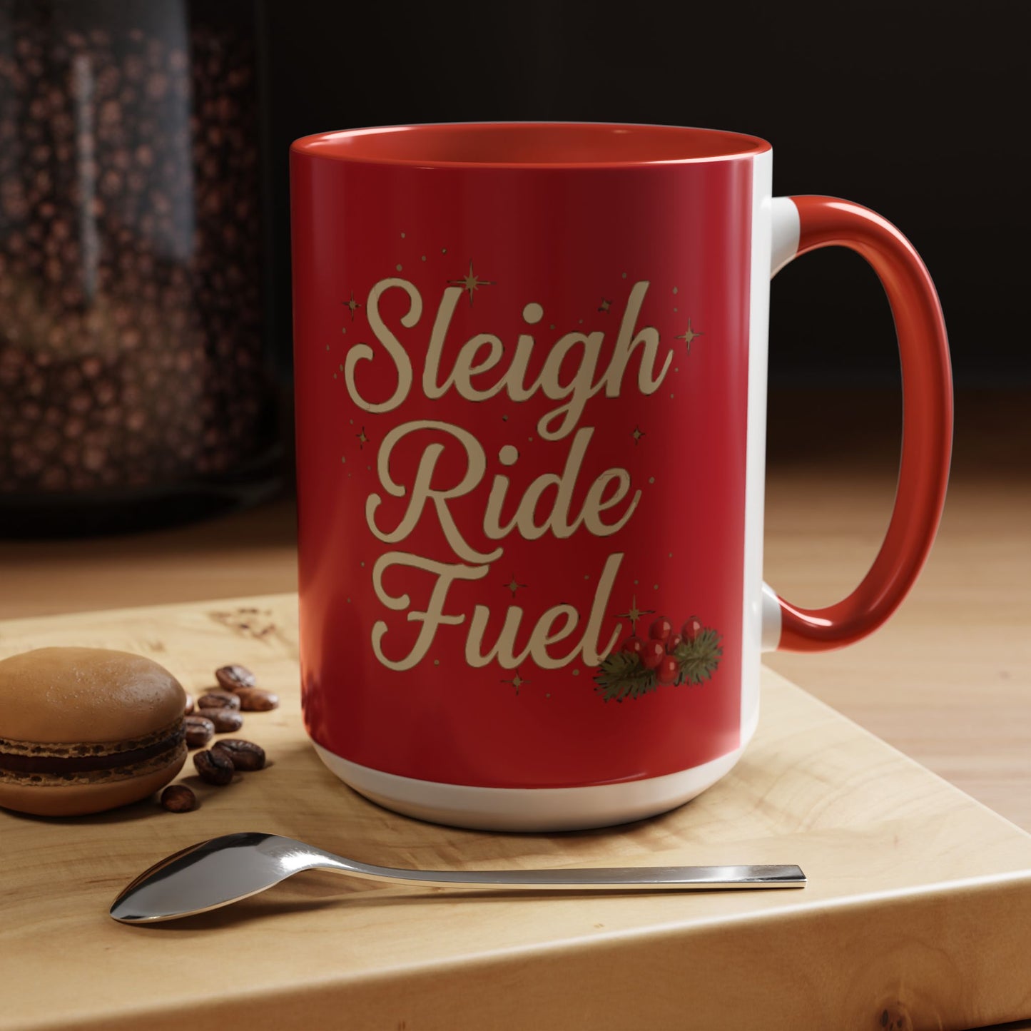 Festive 'Sleigh Ride Fuel' Coffee Holiday Mug (11oz/15oz)
