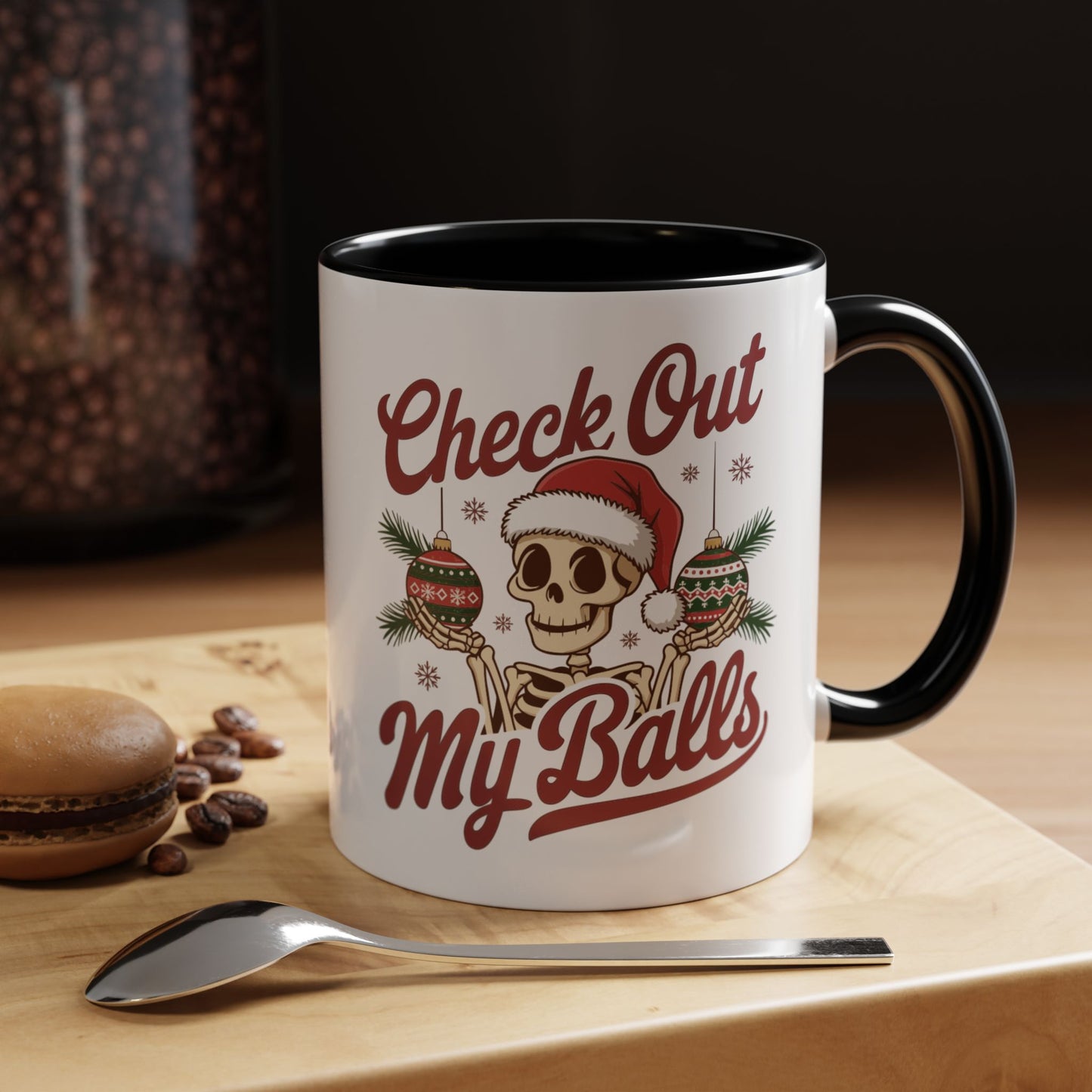 Mug  'Check out my balls' Christmas (11oz/15oz)