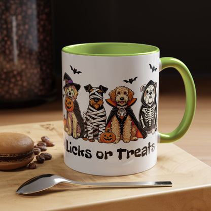 Coffee/Tea Mug - Spooky Halloween "Licks or Treat" (11, 15oz)