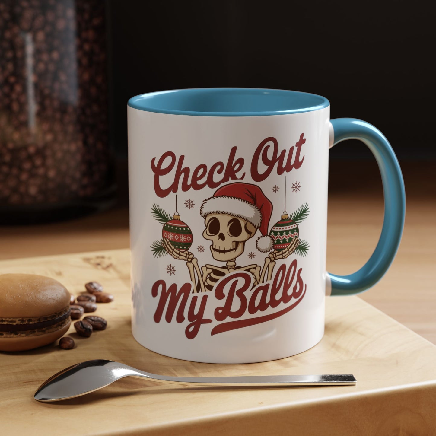 Mug  'Check out my balls' Christmas (11oz/15oz)