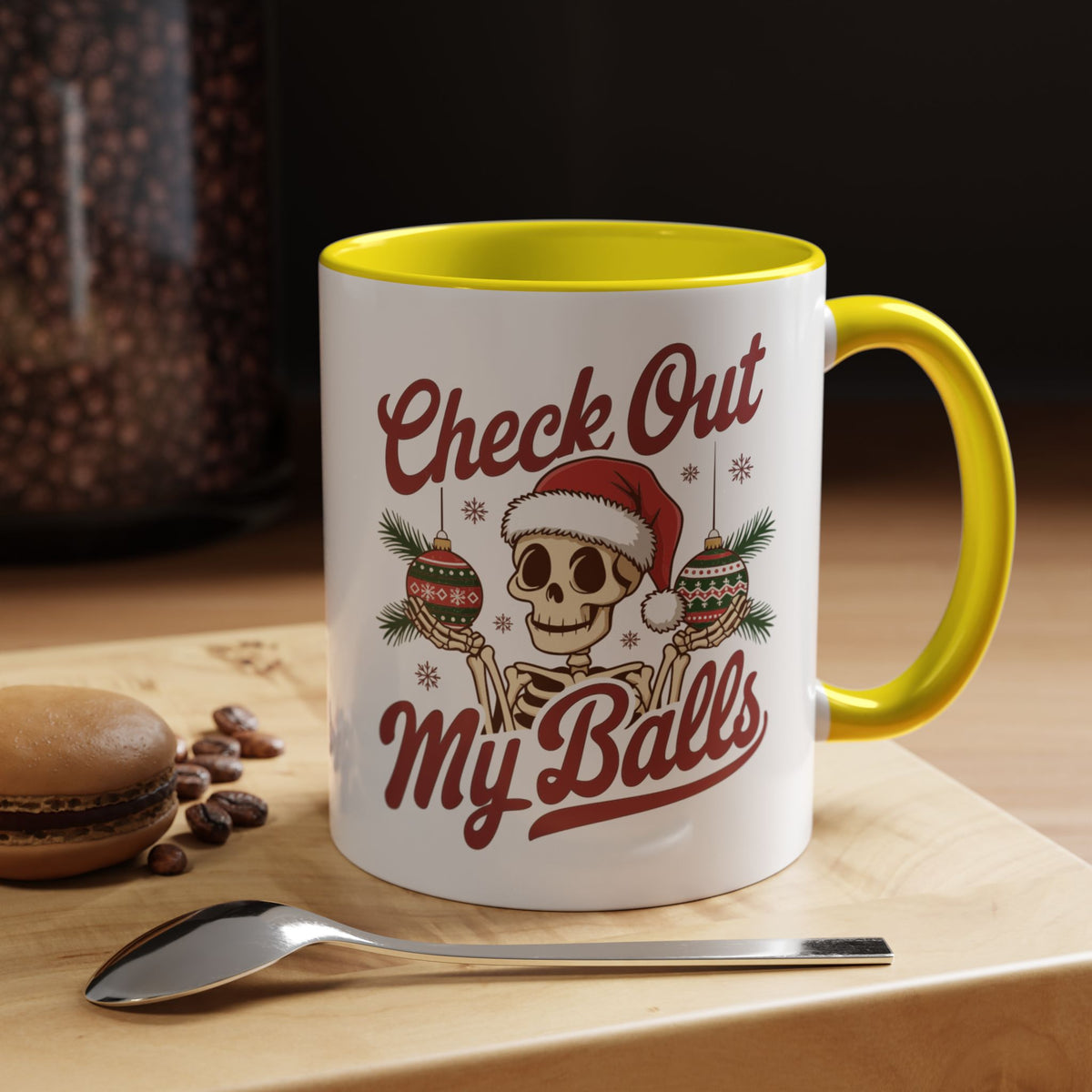 Mug  'Check out my balls' Christmas (11oz/15oz)