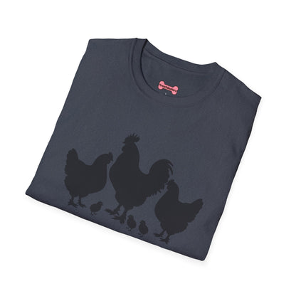 Unisex T-Shirt 'Chickens are like Potato Chips' Funny Shirt Chicken Lover Tee Black