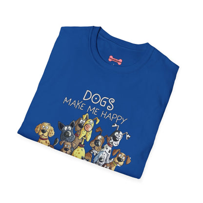 Dog Lover T-Shirt "Dogs make me happy"