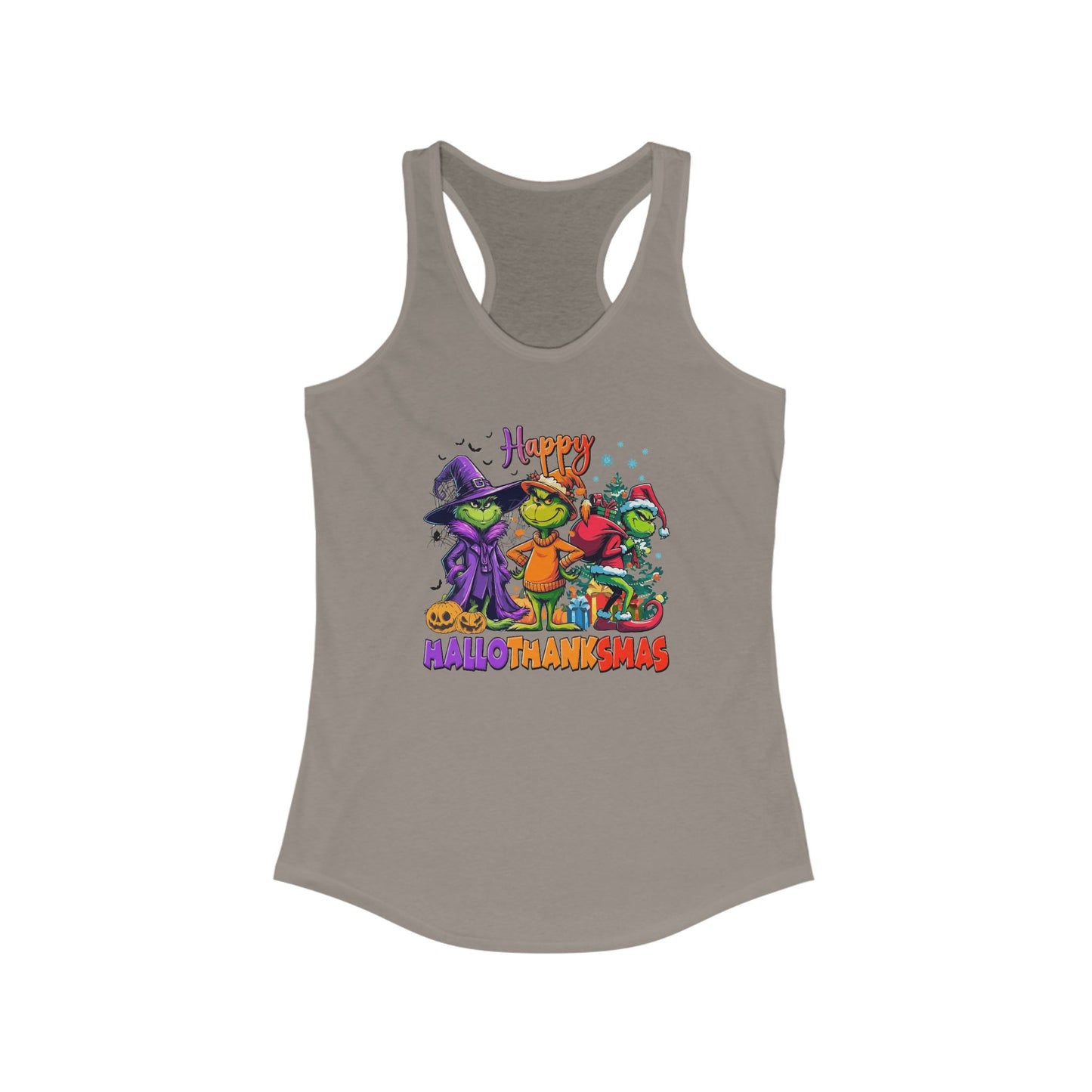 Tank Top: "Happy HalloThankMas"