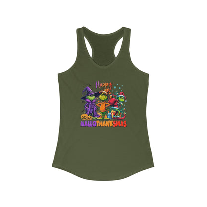 Tank Top: "Happy HalloThankMas"