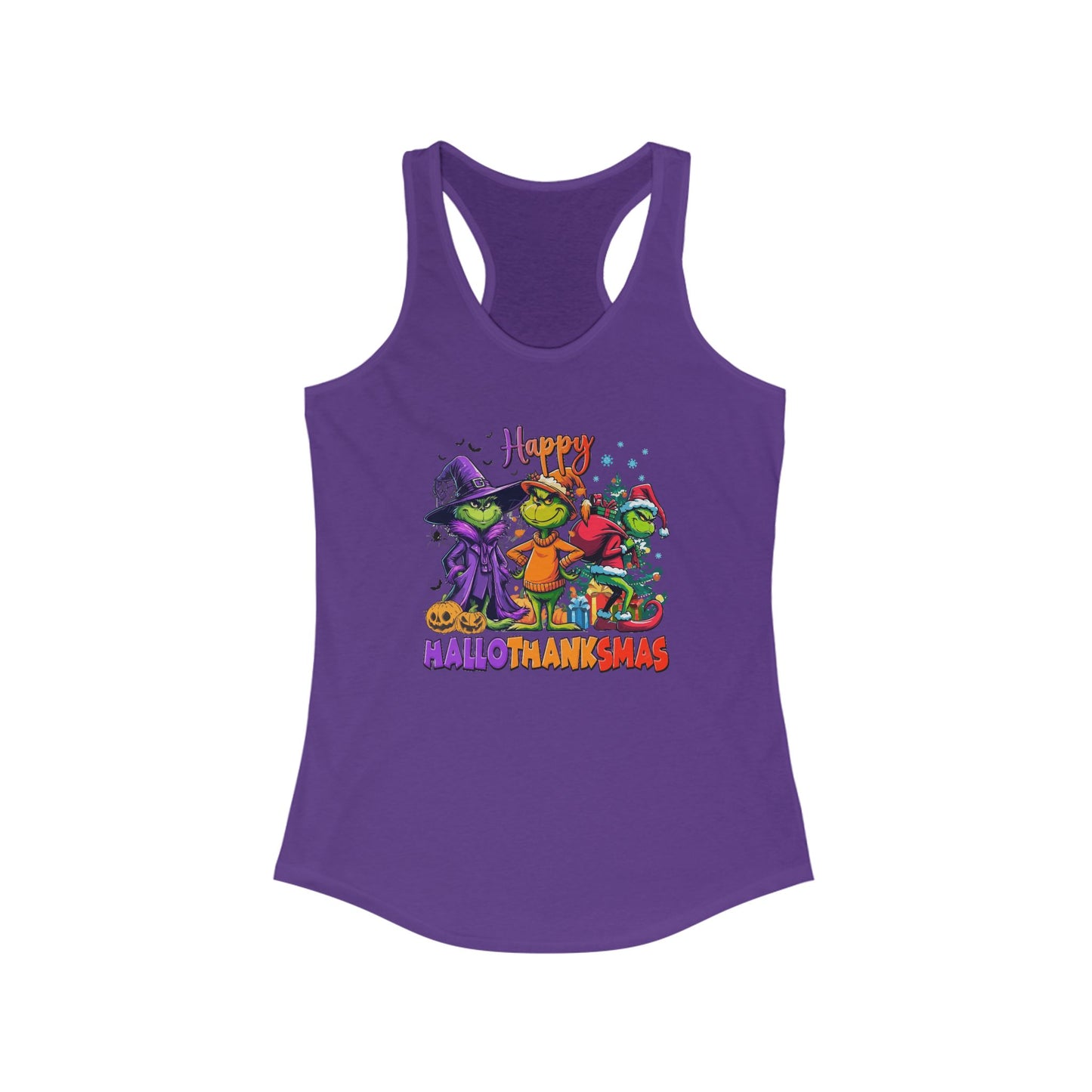 Tank Top: "Happy HalloThankMas"