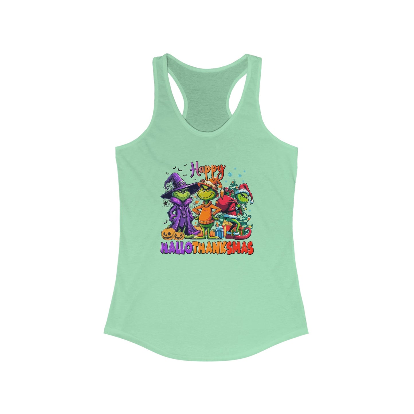 Tank Top: "Happy HalloThankMas"