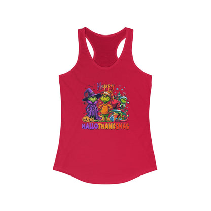 Tank Top: "Happy HalloThankMas"