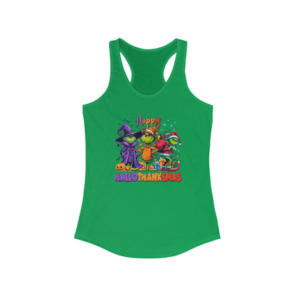 Tank Top: "Happy HalloThankMas"