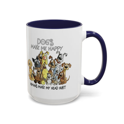 "Dogs make me happy" mug (11oz/15oz)