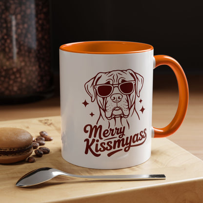 Merry KissMyAss Funny Holiday Coffee Mug (11oz/15oz)