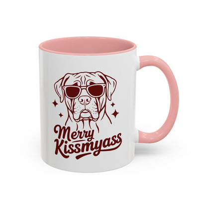 Merry KissMyAss Funny Holiday Coffee Mug (11oz/15oz)