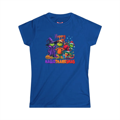 Funny "HalloThankMas" T-Shirt, Softstyle Tee