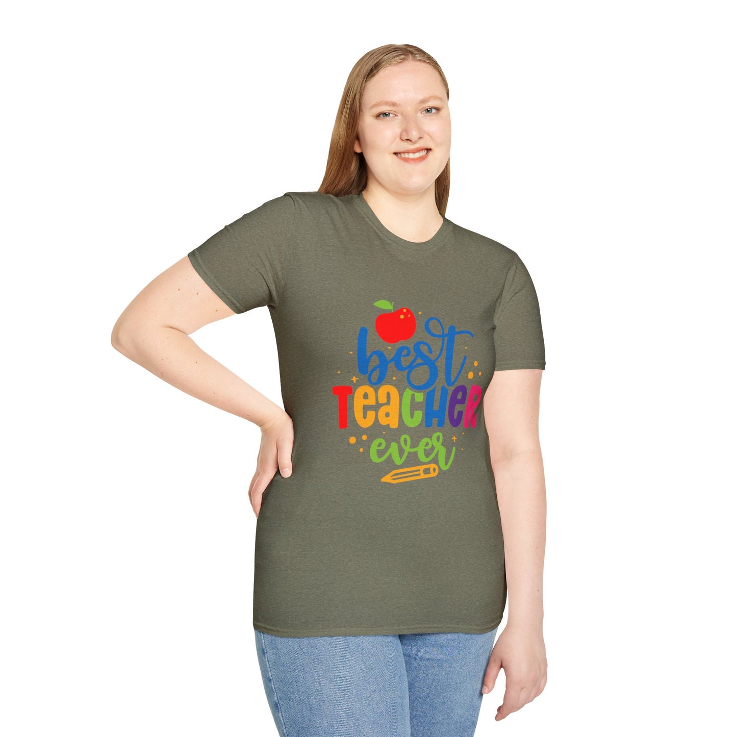 T-Shirt: "Best Teacher Ever" Teacher Appreciation Gift, Thank You Teacher Tee,