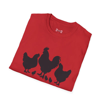 Unisex T-Shirt 'Chickens are like Potato Chips' Funny Shirt Chicken Lover Tee Black