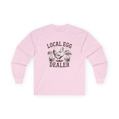"Local Egg Dealer" Funny Chicken Long-Sleeve Shirt