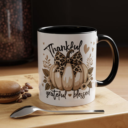 Coffee/Tea Mug: "Thankful Grateful Blessed" (11oz/15oz)