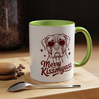 Merry KissMyAss Funny Holiday Coffee Mug (11oz/15oz)