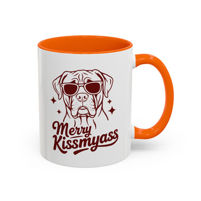 Merry KissMyAss Funny Holiday Coffee Mug (11oz/15oz)