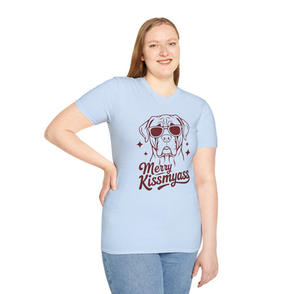 Christmas Unisex T-Shirt 'Merry KissMyAss' Funny Holiday Tee Shirt