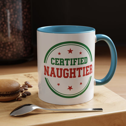 Mug 'Certified Naughtier' Christmas (11oz/15oz)