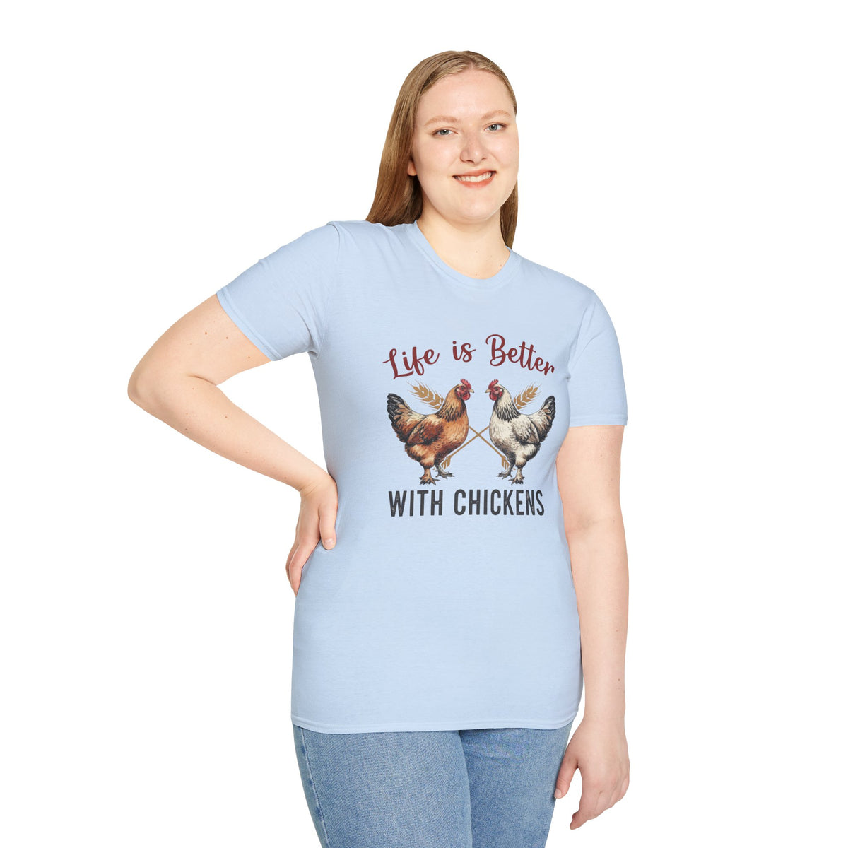 T-Shirt 'Life is better with Chickens' Funny Shirt chickens Lover Tee