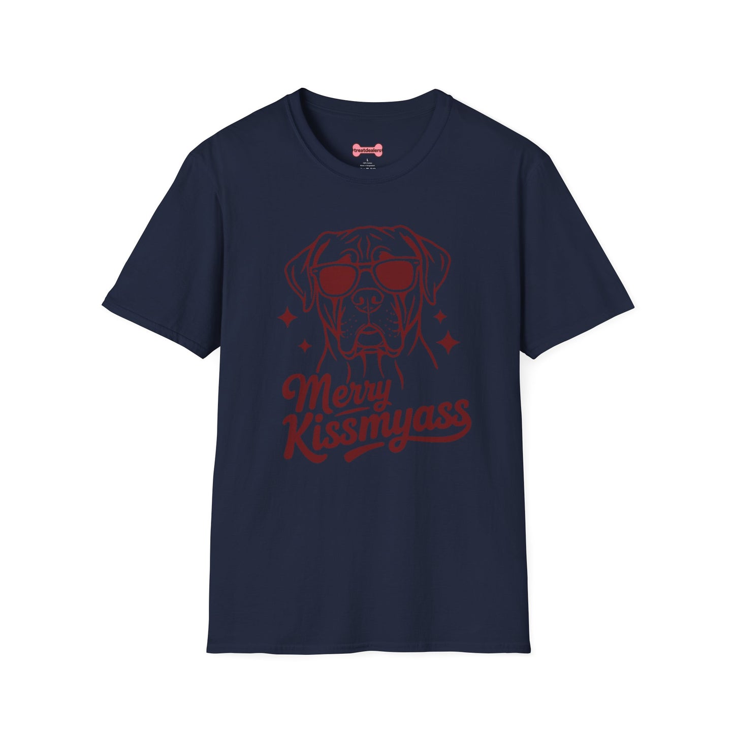 Christmas Unisex T-Shirt 'Merry KissMyAss' Funny Holiday Tee Shirt