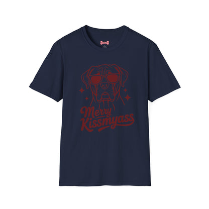 Christmas Unisex T-Shirt 'Merry KissMyAss' Funny Holiday Tee Shirt