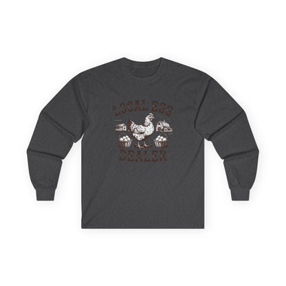 "Local Egg Dealer" Funny Chicken Long-Sleeve Shirt